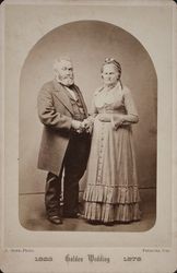 Golden wedding portrait of William D. Canfield and Sallie Ann Canfield of Analy Township, Sonoma County, California, 1878