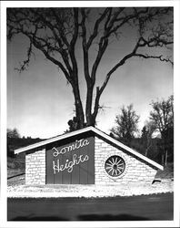 Lomita Heights subdivision sign, Santa Rosa, California, 1962