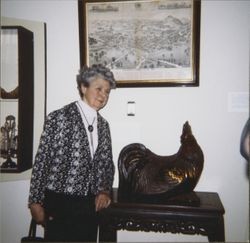 Unidentified attendee of a Healdsburg Museum function in Healdsburg, California, about 1978