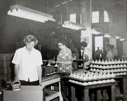 Kresky Manufacturing Company employees packing oil filters, Petaluma, California, 1950s