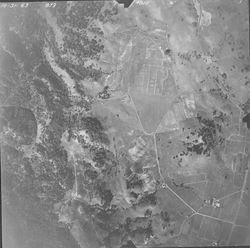 Aerial views of southernmost Asti, Californra, northwest of the highway, Oct. 31, 1963