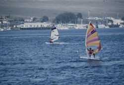 Wind surfing at Spud Point