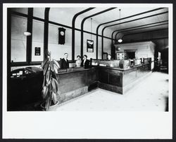 Interior of First National Bank of Cloverdale, Calif