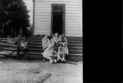 Students on steps of Joy School