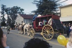 Dilworth stagecoach in downtown Geyserville, Calif., Mar. 1988