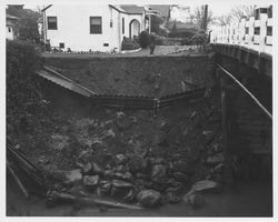 Flood damage to Pierson Street bridge from the Matanzas creek