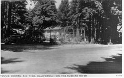 Tennis courts, Rio Nido, California--on the Russian River