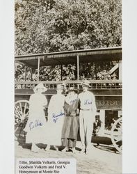 Volkerts family members at a resort in Monte Rio during Fred and Georgiana's honeymoon, 1917