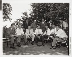 Staff of Sonoma Mortgage Corporation at Trione home, Santa Rosa, California, 1960