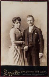 Wedding portrait of William and Clara Collins