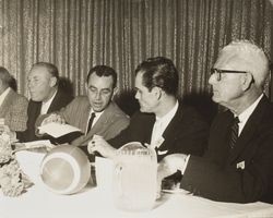Attendees of the Redcoats Santa Rosa Sports Banquet, 508 Fourth Street, Santa Rosa, California, 1961