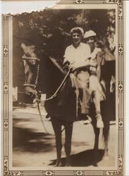 George W. Tomasini on horseback with his sister Dorothy Tomasini, about 1932
