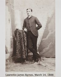 Portrait of Lawrence James Barnes, Santa Rosa, California, March 14, 1888