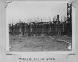 Tank under construction at Poultry Producers of Central California Petaluma mill, 1937