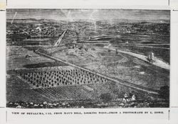 View of Petaluma, Calif. from May's Hill, looking west