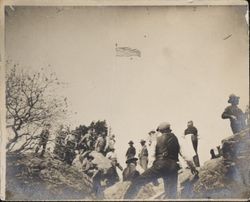 Native Sons of the Golden West erecting a plaque