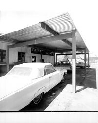 Paint department and garage area at Zumwalt Chrysler-Plymouth auto dealership