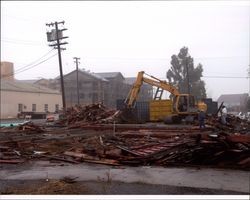 Demolition of the Hamilton Cabinet Shop at 401 Second Street, Petaluma, California, Nov. 28, 2005