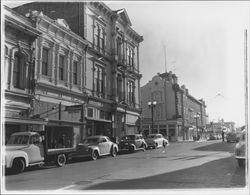 Western Avenue at intersection with Main Street, Petaluma, California, 1949