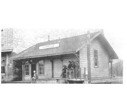 Northwestern Pacific Railroad station, Guerneville, California, about 1880