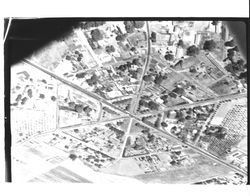 Aerial view of Cotati, California, about 1952