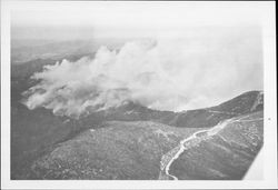 Aerial view of Mount Saint Helena ablaze on September 21, 1964]