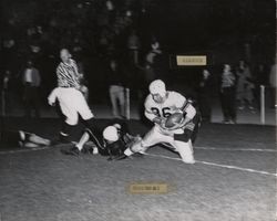 Touchdown during Petaluma Leghorns game against Pittsburg