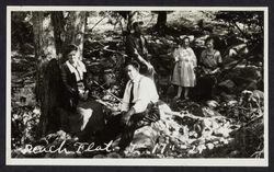 Camping at Peach Tree Flat with Charles R. Drake, Mendocino County, California, July 17, 1921