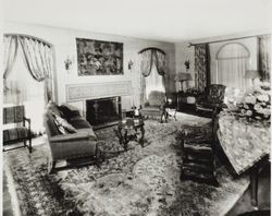 Living room at the Tomasini home, 625 D Street, Petaluma, California, about 1930