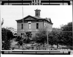 First brick school in Sonoma Co. B St. Petaluma 1859