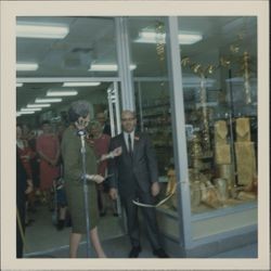 Opening day of the Golden Home Shop, Petaluma, California, 1965