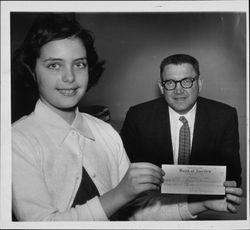 Receiving cupcake receipts for Hillcrest Hospital (Petaluma, California) in 1957