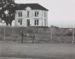 Mailboxes and fence in front of the Haystack House, Petaluma Boulevard South, Petaluma, California, August 31, 2004