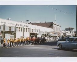 Little Little League baseball Parade down Kentucky Street, Petaluma, California, 1958