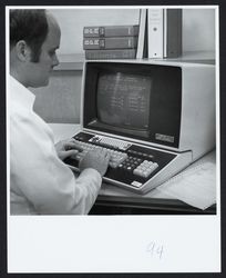 Roger Harris viewing an online catalog