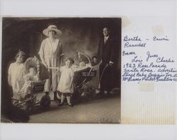 Ransdell family at the Rose Parade, Santa Rosa, California, 1923