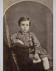 Portrait of an unidentified young boy taken in the 1880s