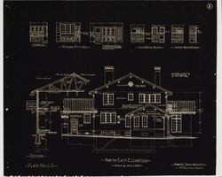 Architectural drawing for Tomasini home, 625 D Street, Petaluma, California, about 1930