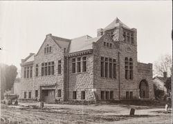 Carnegie Library Building before landscaping, Santa Rosa, California, 1902