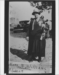 Portrait of Oak Grove school teacher Mary B. Williams, Graton, California, 1929