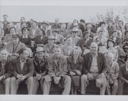 Petaluma Leghorns football fans at the game, Santa Cruz, California, November 11, 1951