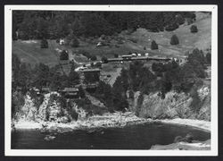 Aerial view of Salt Point Lodge on the Sonoma County coast, 1985