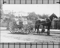 Unidentified floats and participants in an undated Rose Parade