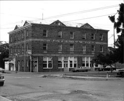 Hotel La Rose from the corner of 4th and Wilson Streets, Santa Rosa, California, 1977