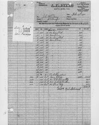 Miscellaneous receipts related to a Santa Rosa home construction project performed by J. C. Lindsay, general contractor, for William Benson on February 16, 1916