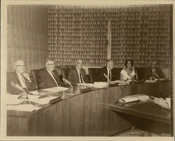 Miss Sonoma County 1961 with the Board of Supervisors, Santa Rosa, California