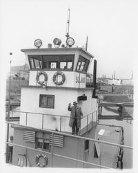 Scow schooner "Solano" docked in Petaluma, California, about 1935