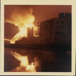 Golden Eagle Milling Company warehouse fire in Petaluma, California on July 4, 1967