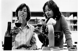 Martha Bannister and Mary Ann Graf of Vinquiry, an enological consulting firm, Healdsburg, California, 1989