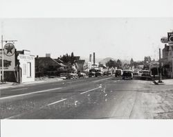 View down Main Street, Petaluma, California, about 1954